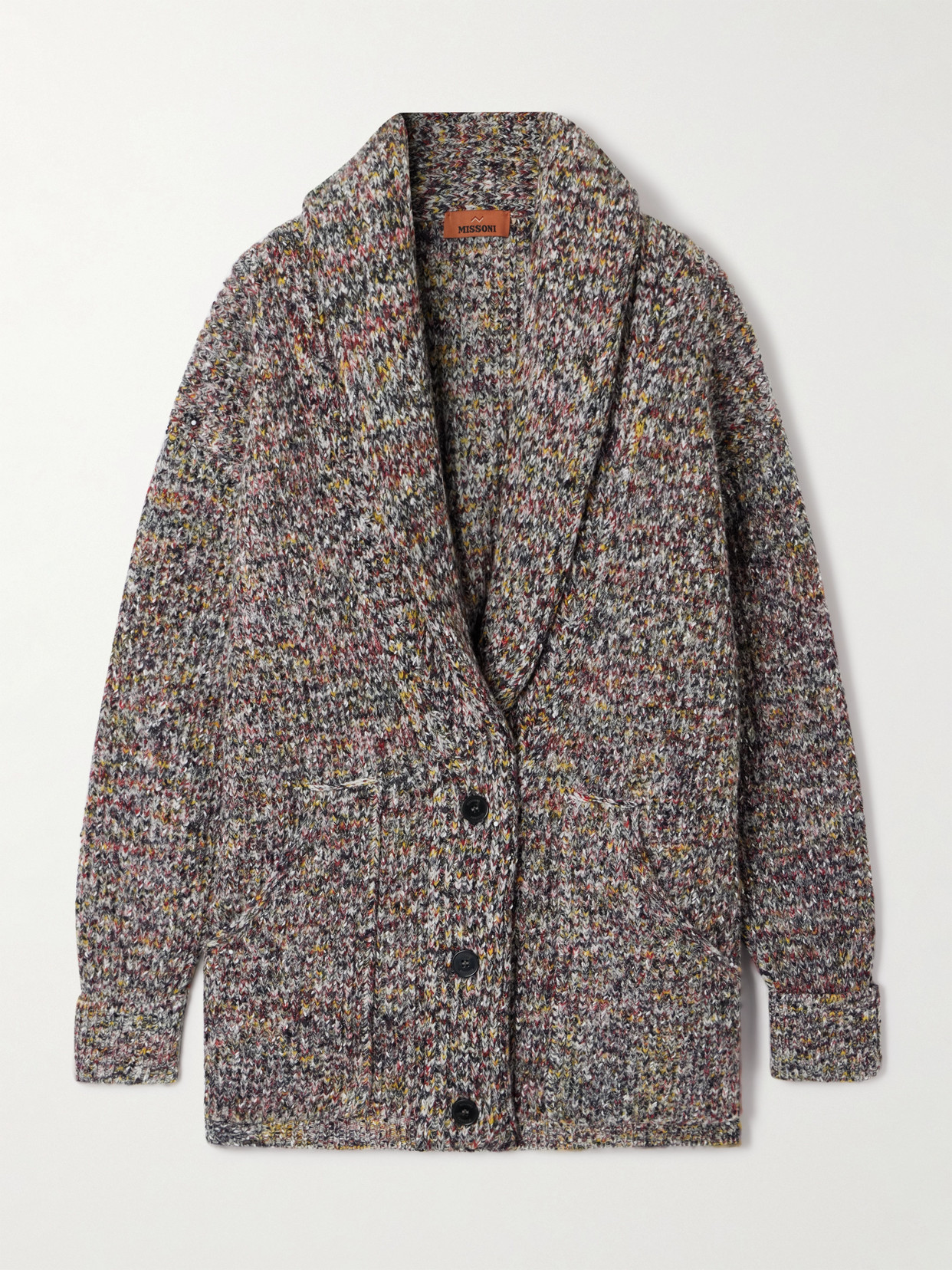 Missoni Oversized Wool-blend Cardigan In Brown