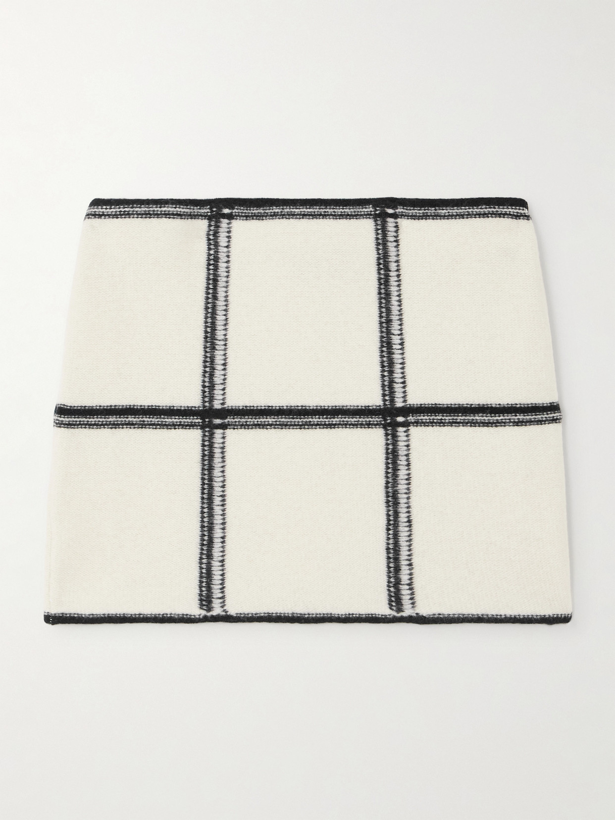 Missoni Checked Wool Mini Skirt In Neutral