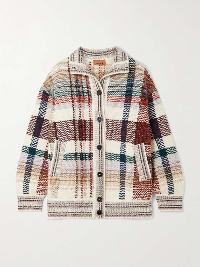 Missoni Caperdoni Checked Wool-blend Cardigan