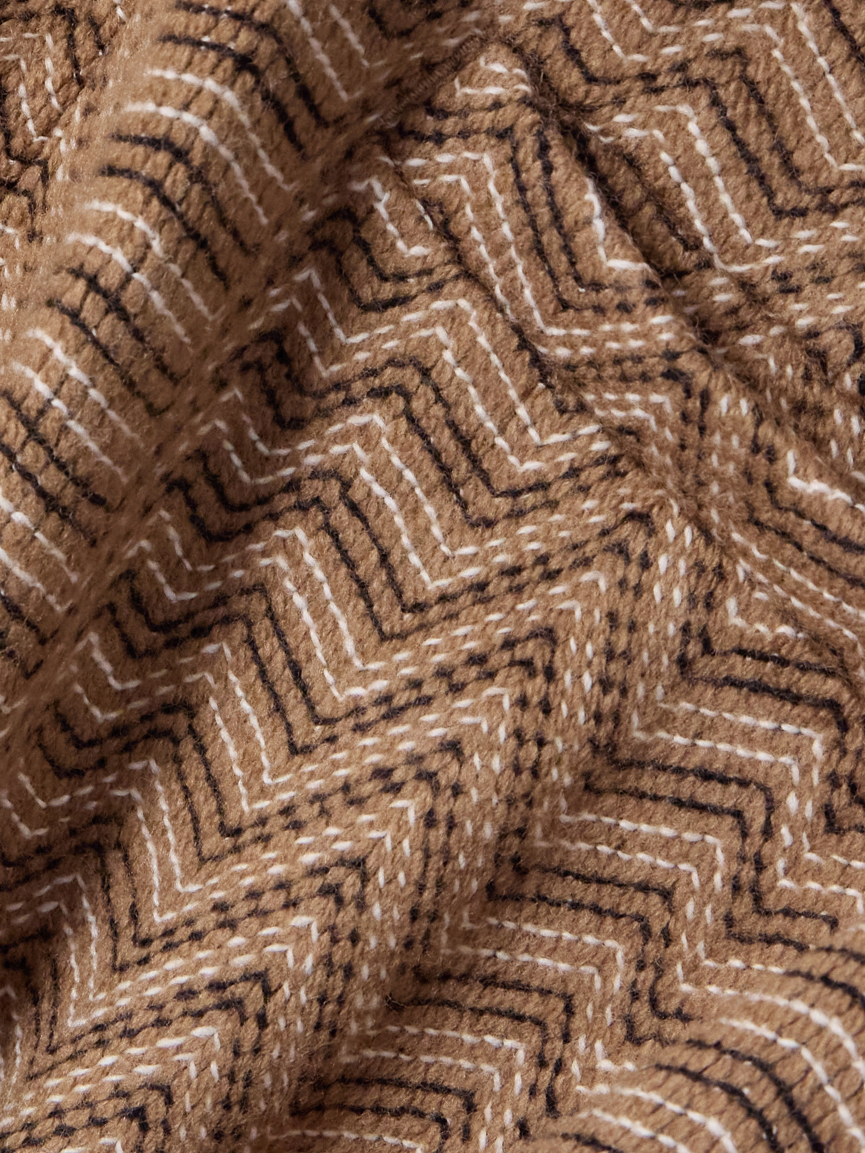 Missoni Caperdoni Wool And Cotton-blend Straight-leg Trousers In Brown