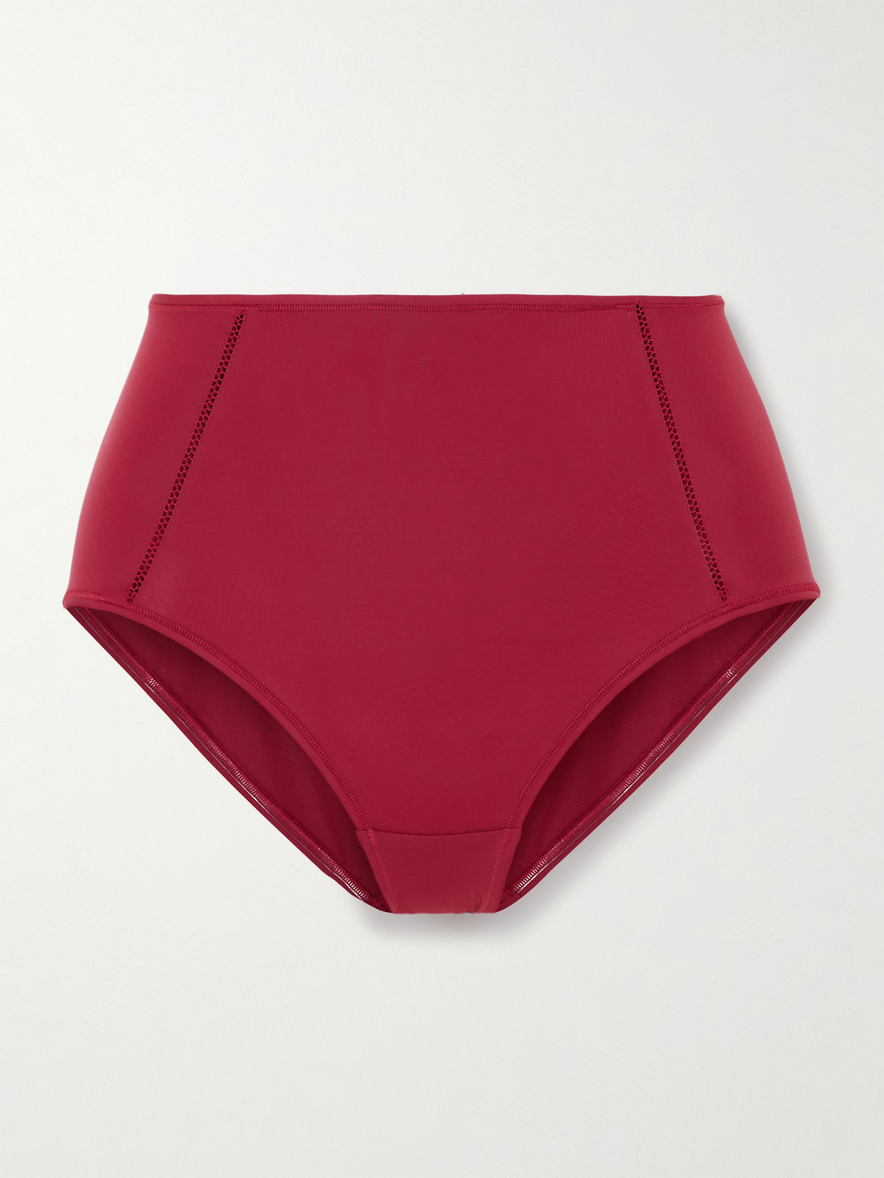Eres Les Essentiels Brina Soyeuse Picot-trimmed Stretch-jersey Briefs In Red