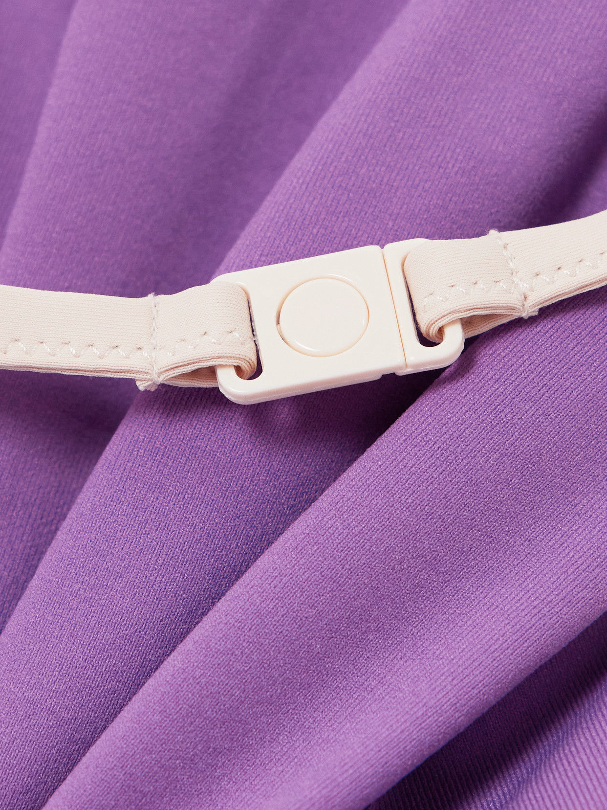Eres Lilas Sharon Belted Two-tone Swimsuit In Purple