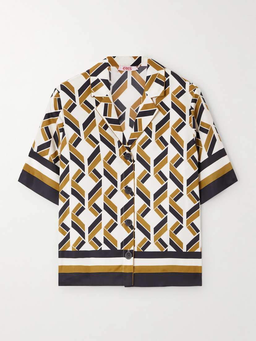 Eres Sonore Printed Silk-twill Shirt
