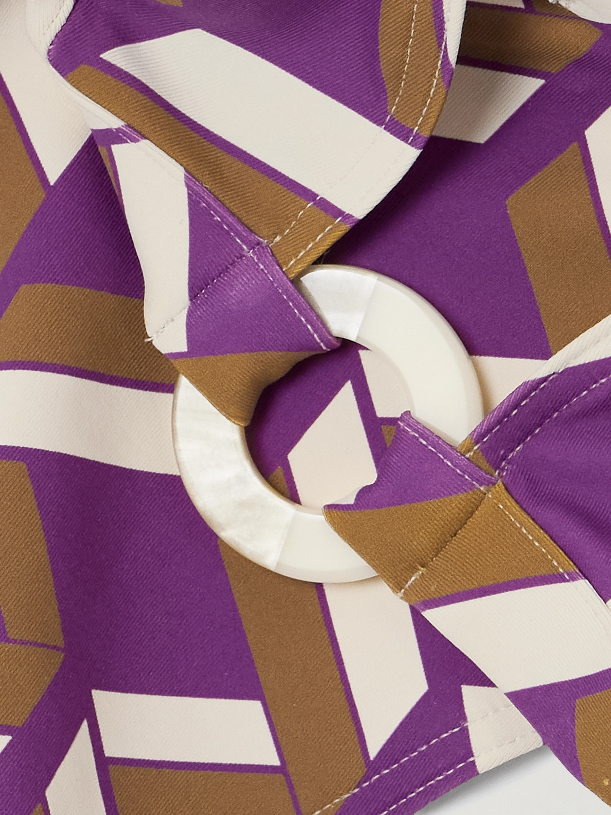 Eres Must Embellished Printed Triangle Bikini Top In Purple