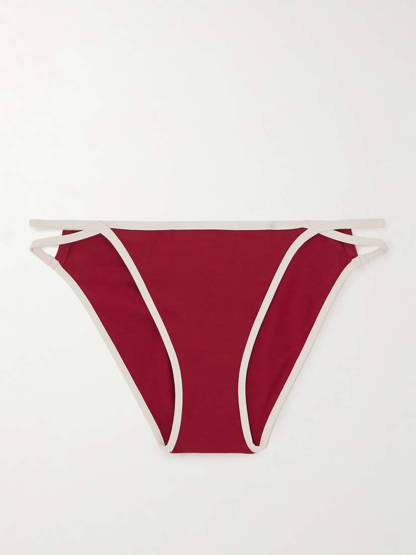 Eres Reinette Anita Cutout Two-tone Bikini Briefs