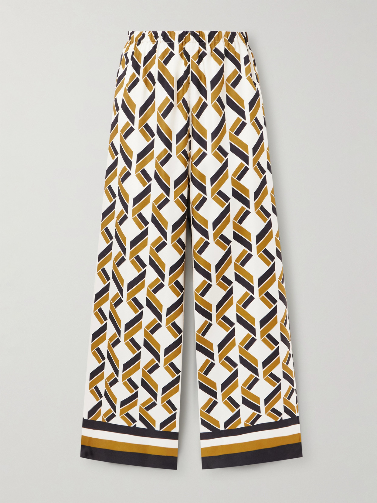 Eres Tube Printed Silk-twill Wide-leg Pants In Multi