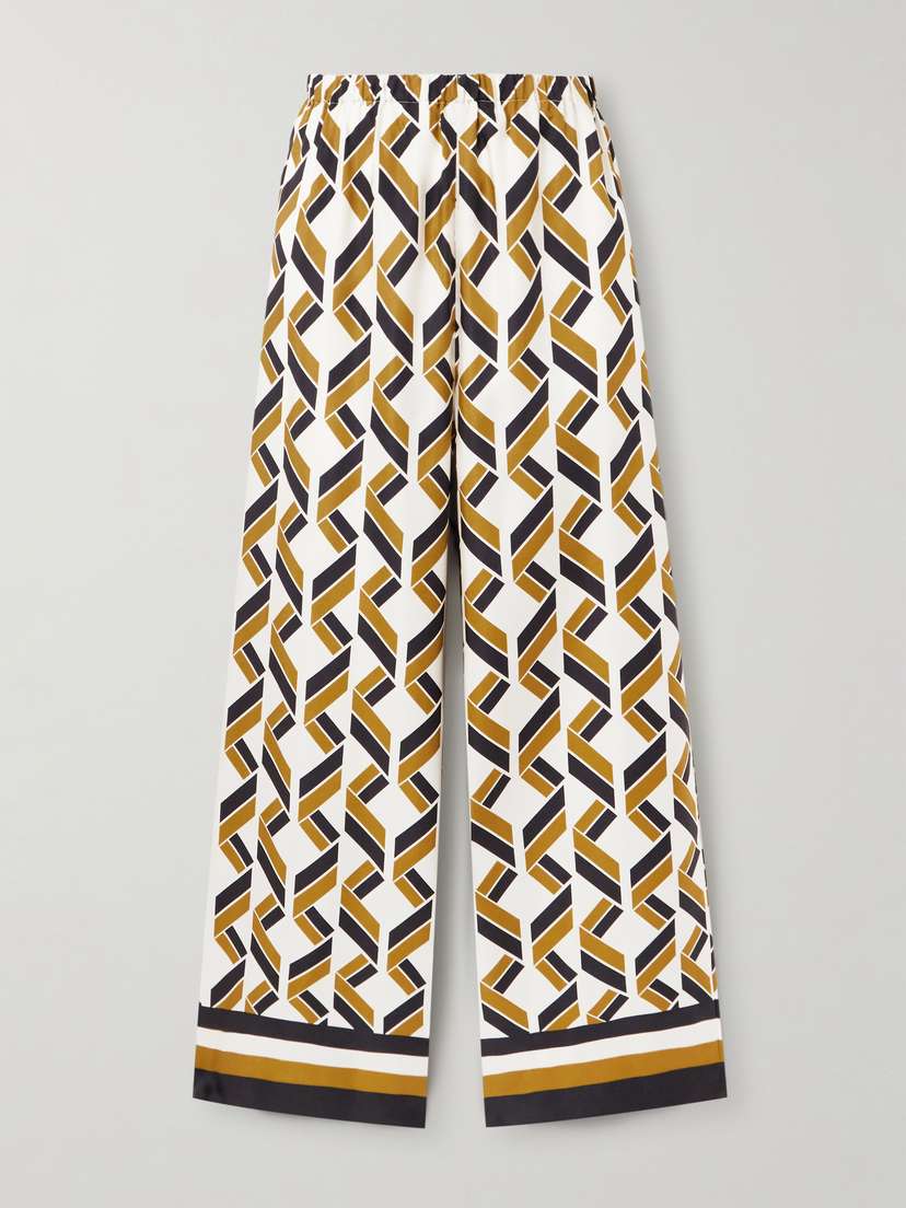 Eres Tube Printed Silk-twill Wide-leg Pants