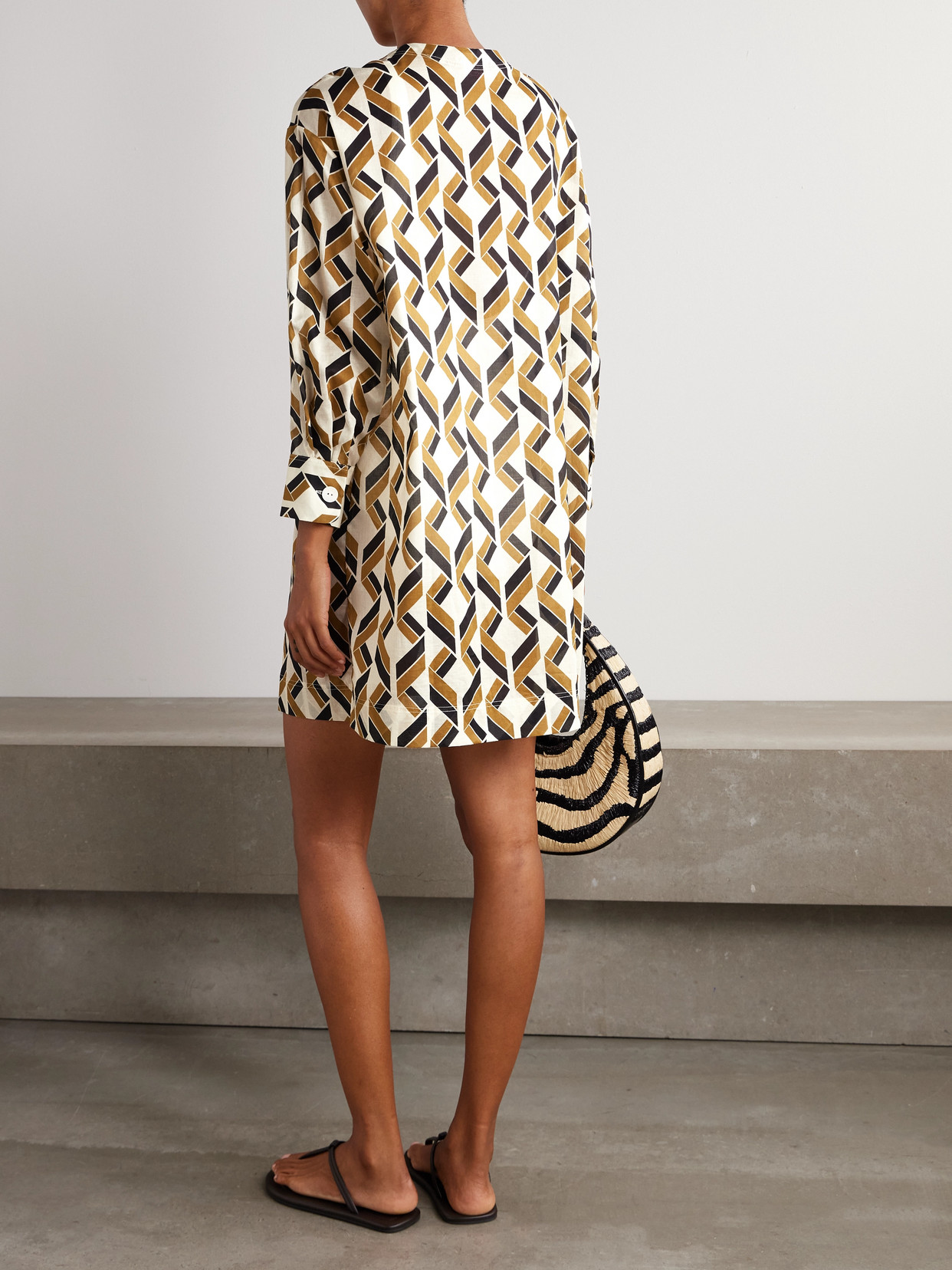 Eres Espace Logo-patch Geometric-print Shirt In Multi