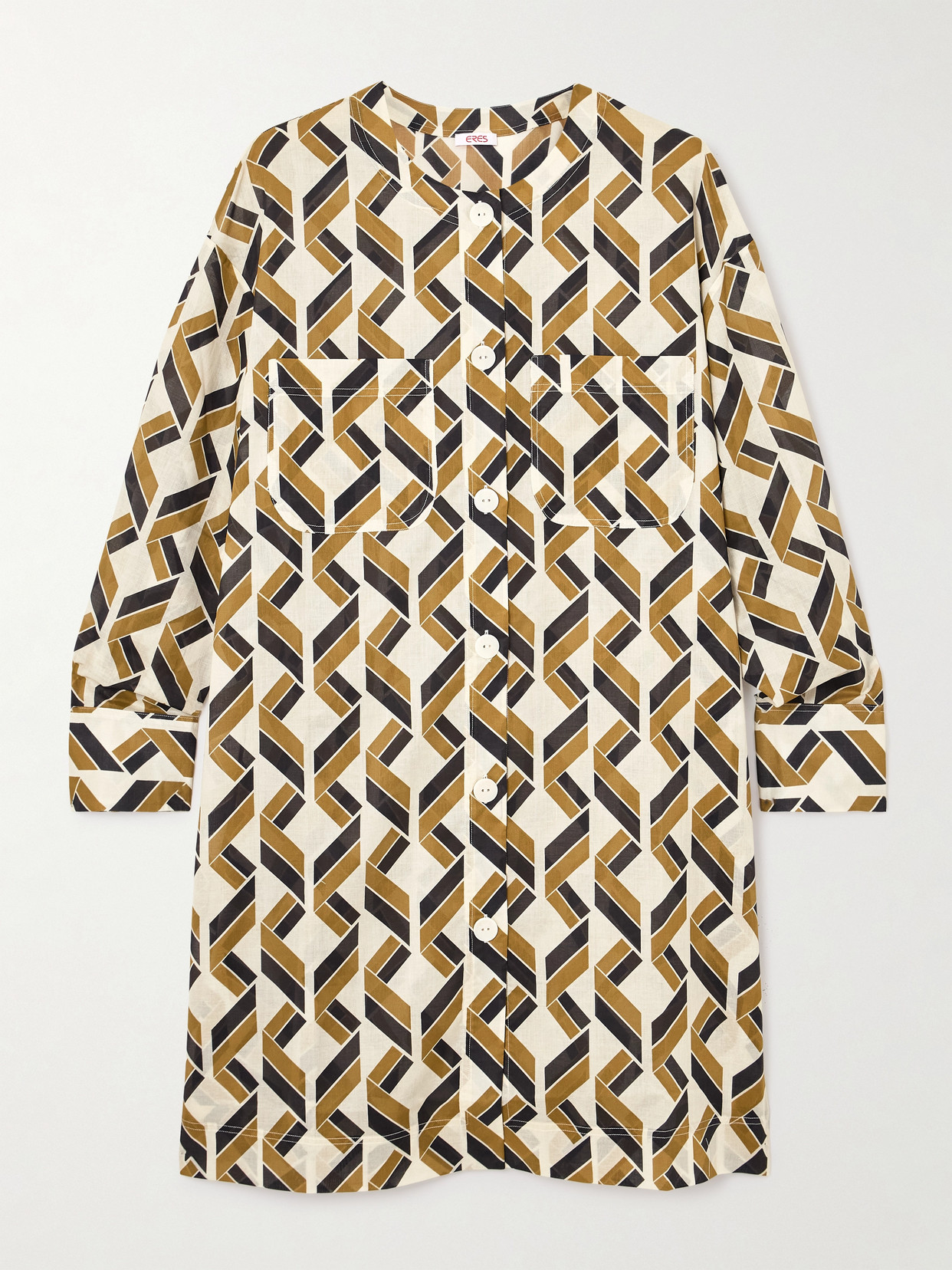 Eres Espace Printed Cotton-voile Shirt In Multi