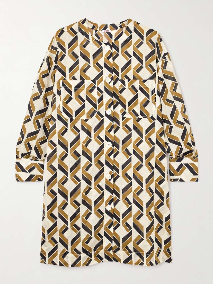 Eres Espace Printed Cotton-voile Shirt