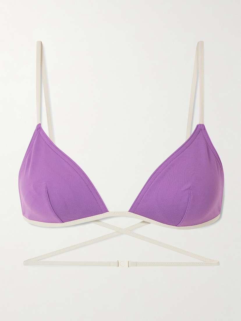 Eres Lilas Karen Two-tone Triangle Bikini Top