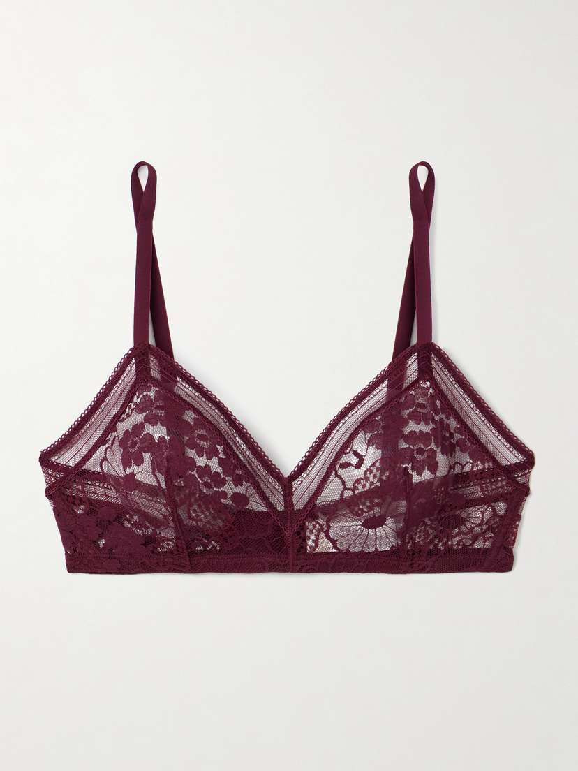 Eres Royal Leavers Lace Soft-cup Bra