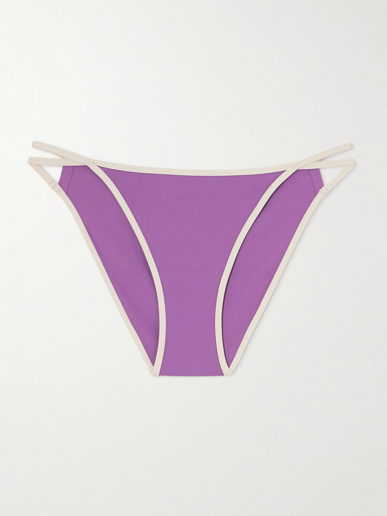 Eres Lilas Anita Cutout Two-tone Bikini Briefs In Multi