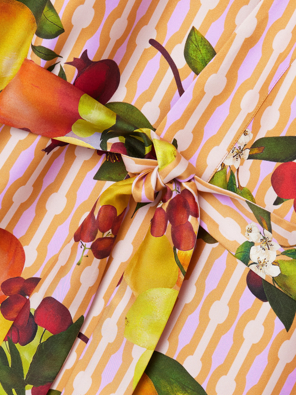 Eres Saveur Reversible Printed Silk-twill Robe In Multi