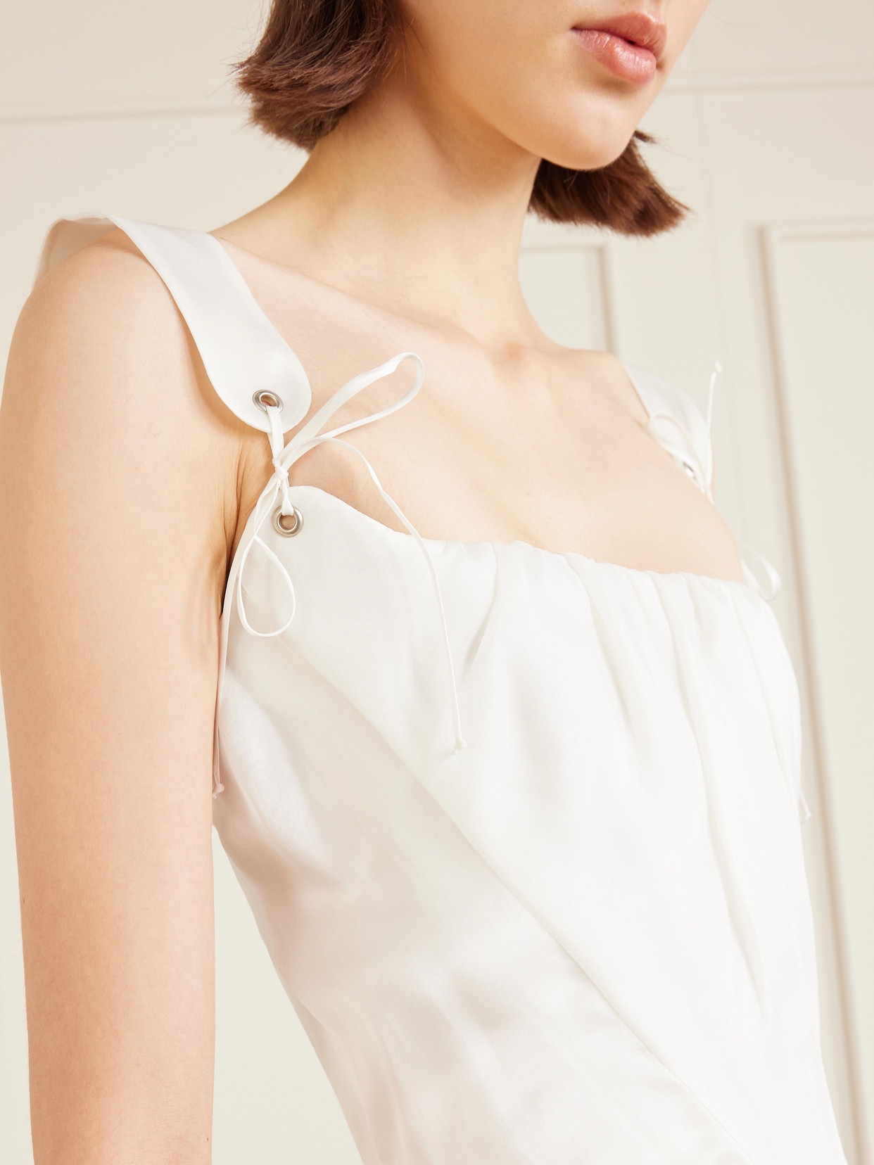 Kitten Silk-Organza Corset Top