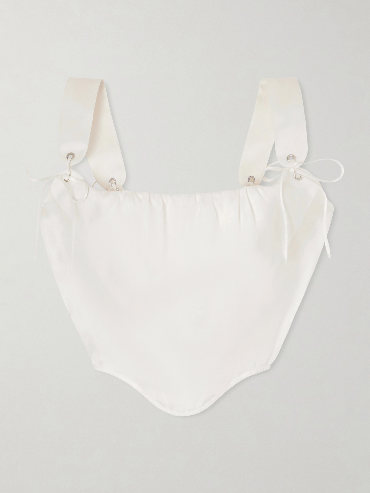Vivienne Westwood Kitten Silk-organza Corset Top In White