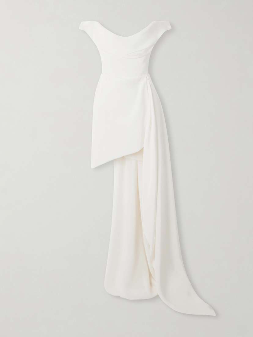 Vivienne Westwood Comet Asymmetric Draped Silk-cady Mini Dress