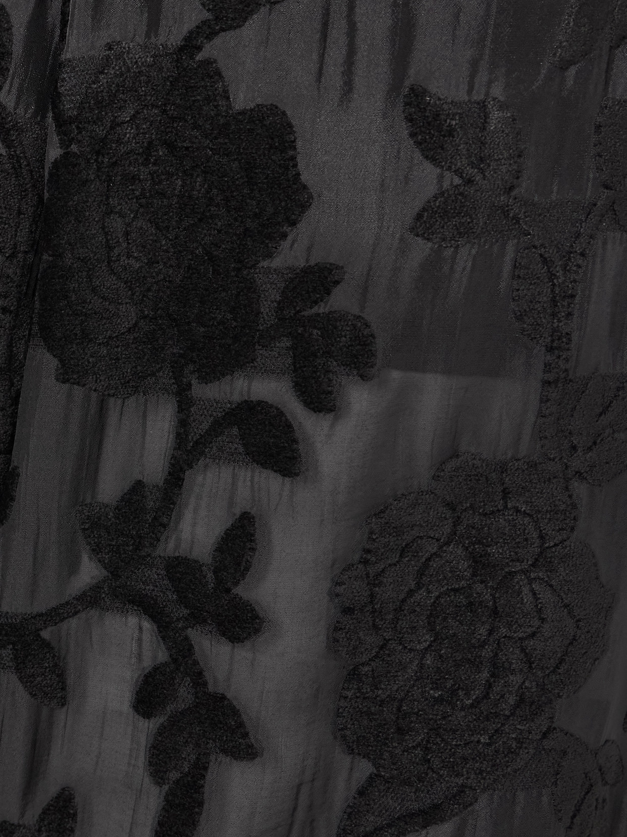 Loretta Caponi Cipro Devoré-velvet Straight-leg Pants In Black