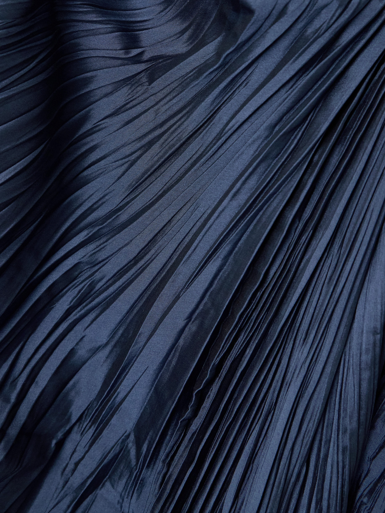 Marmar Halim Strapless Plissé-taffeta Gown In Blue