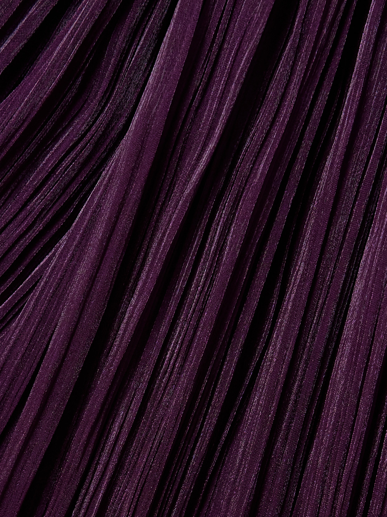 Marmar Halim Cape-effect Plissé Silk-satin Gown In Purple