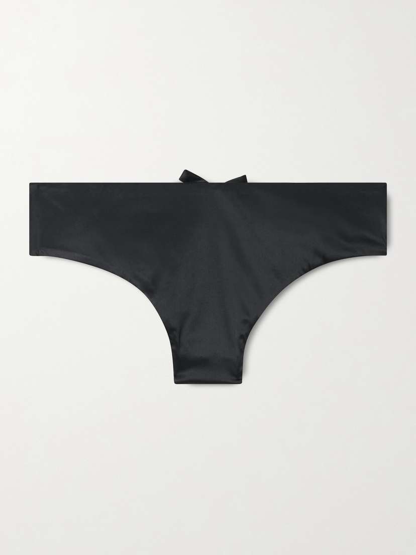 Eres Patti Bow-detailed Cutout Satin Briefs