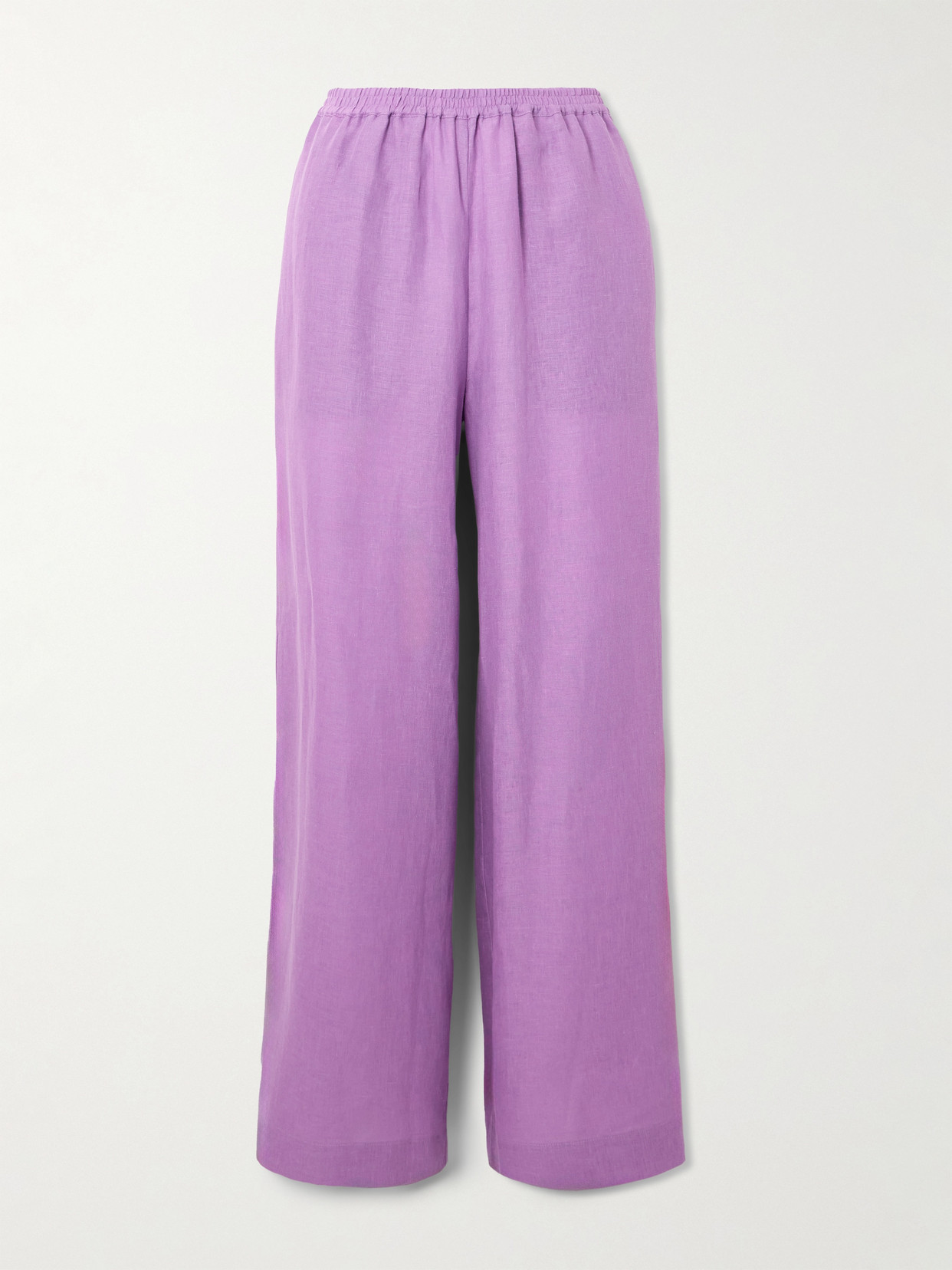 Eres L'intemporel Select Linen Wide-leg Pants In Purple