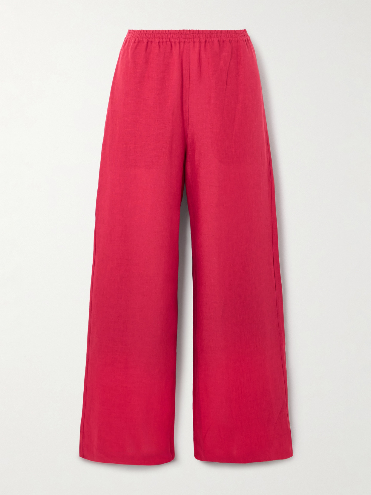 Eres L'intemporel Select Linen Wide-leg Pants In Red