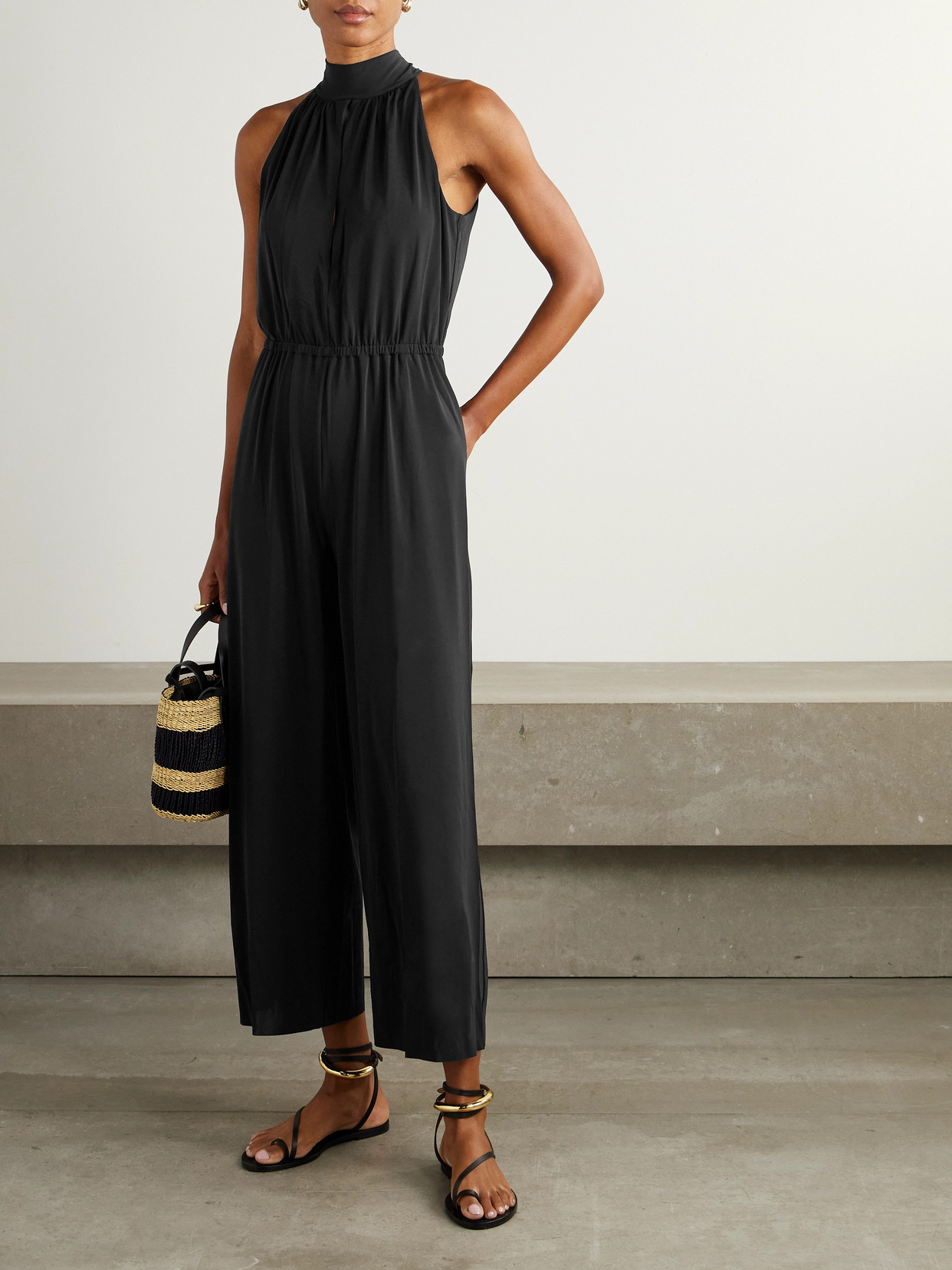 Eres Jersey Jumpsuit In Black