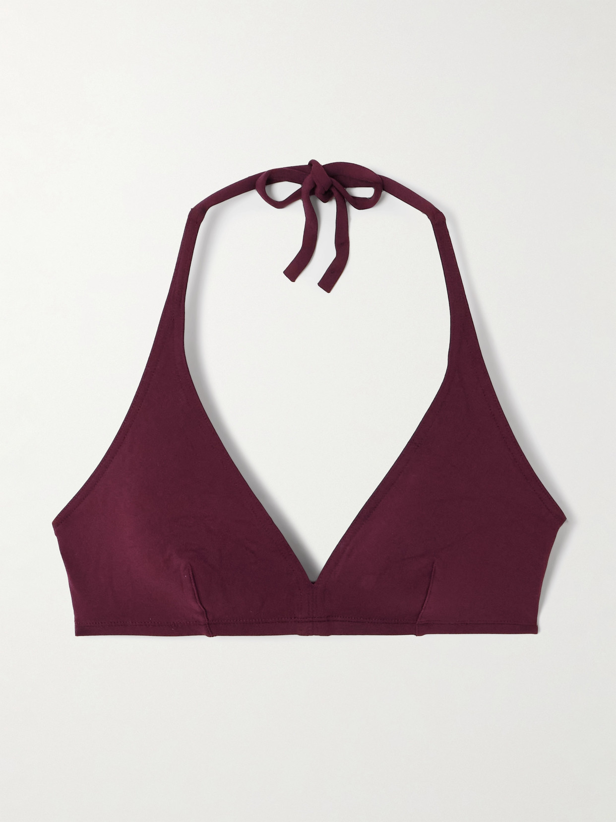 Eres Les Essentiels Gang Triangle Bikini Top In Burgundy