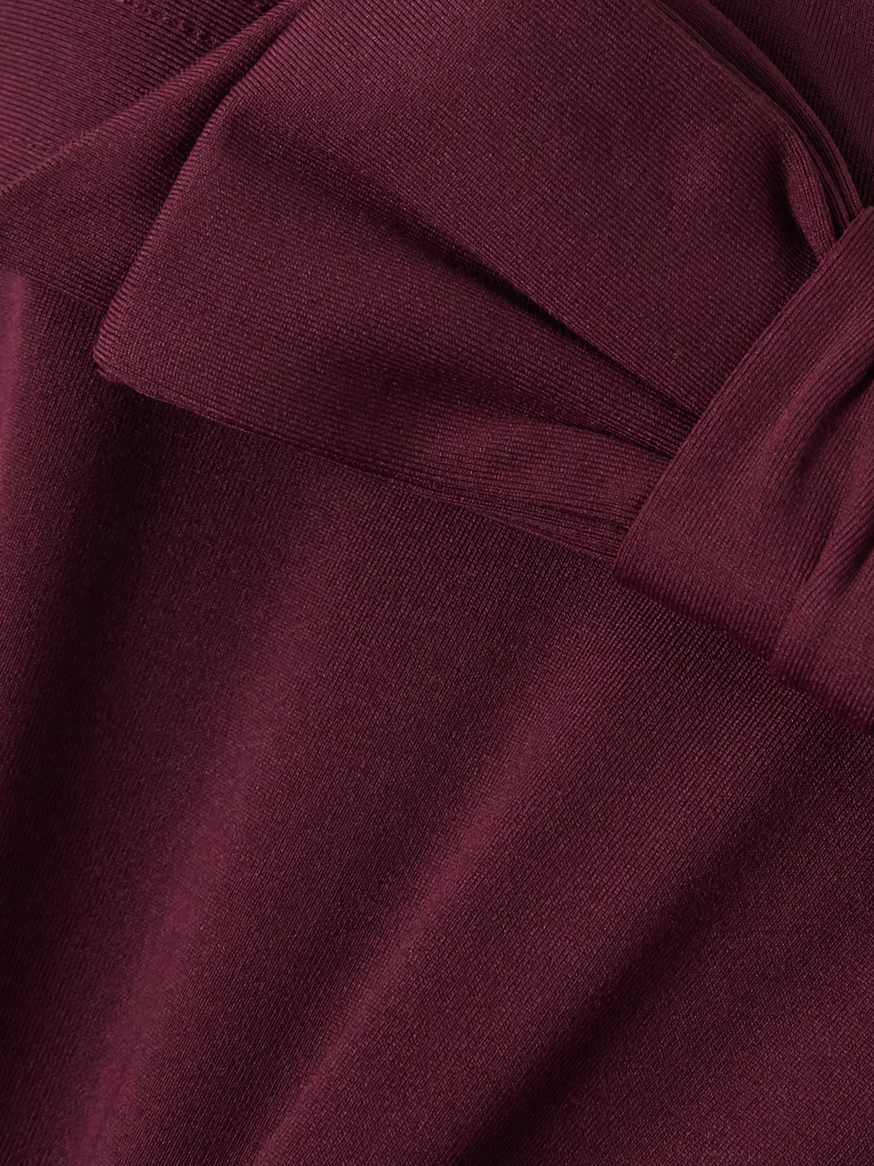 Eres Couture Bow-detailed Halterneck Swimsuit In Burgundy