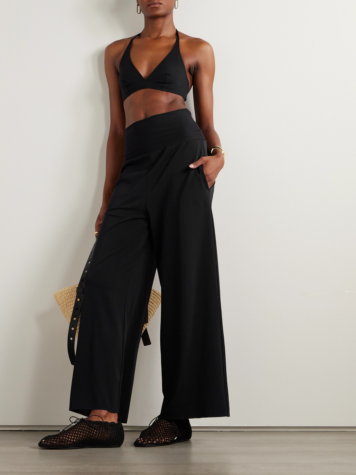 Eres Les Essentiels Dao Convertible Wide-leg Pants In Black