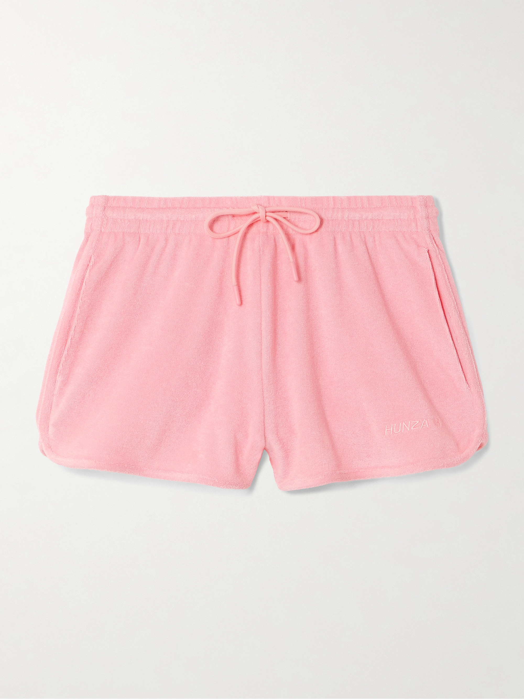 Hunza G Embroidered cotton-terry shorts