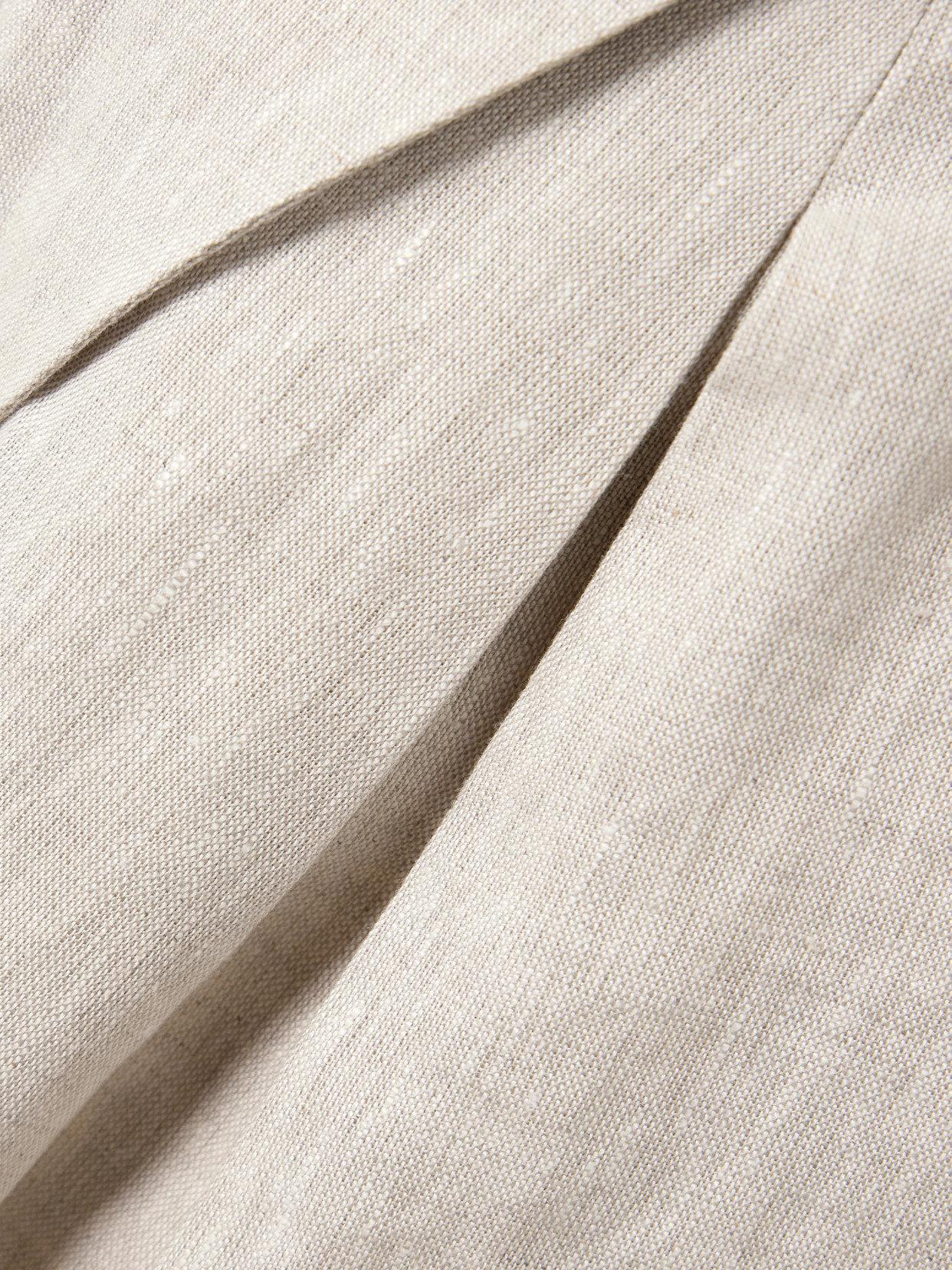 Andres Otalora Mi Memoria Pleated Linen Cargo Wide-leg Pants