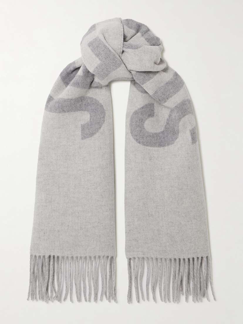 Jacquemus Fringed Wool-jacquard Scarf
