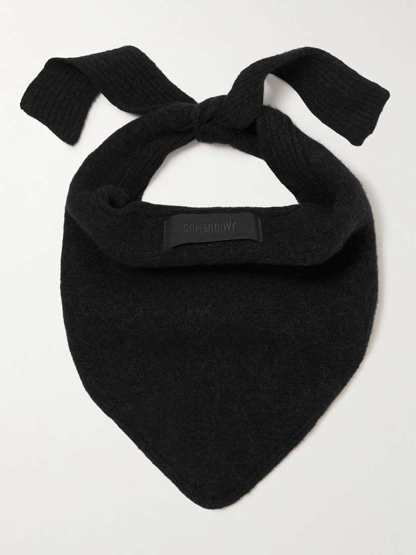 Jacquemus Logo-appliquéd Brushed-knit Scarf