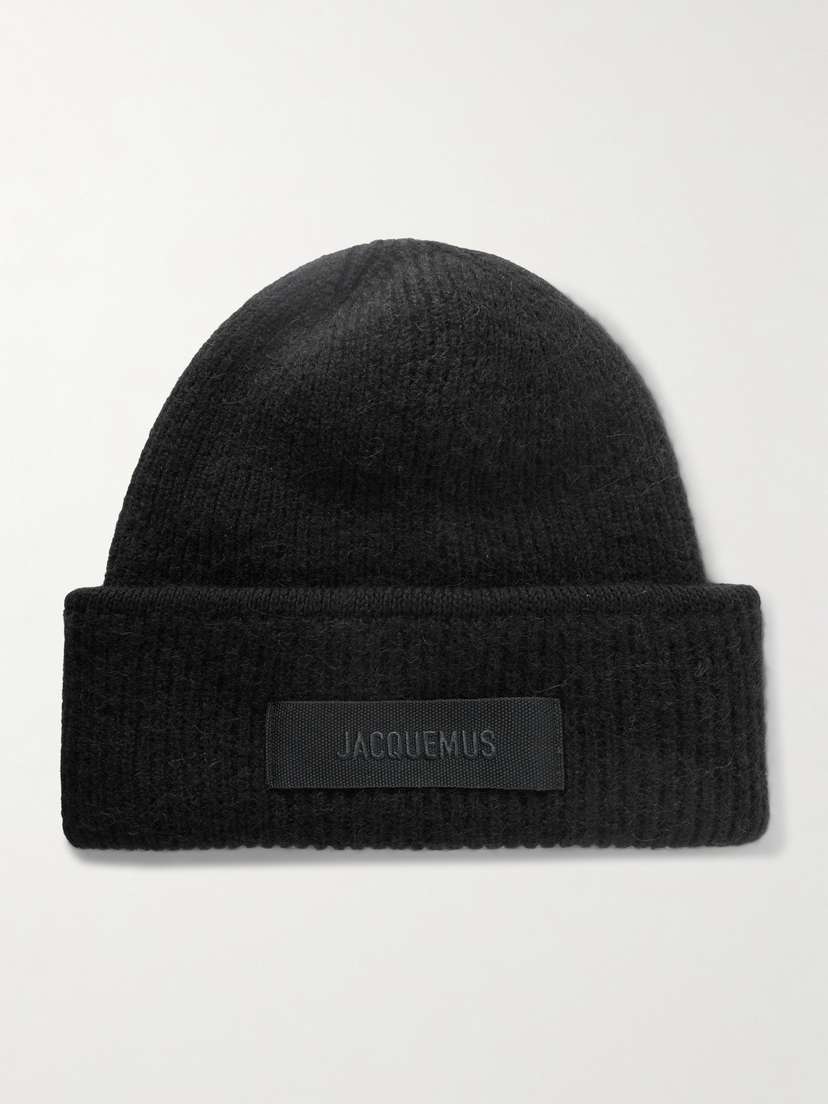 Jacquemus Le Bonnet Grosgrain-trimmed Ribbed-knit Beanie