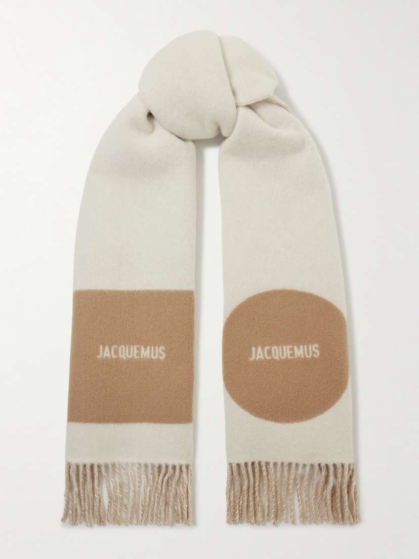 Jacquemus Fringed Wool-jacquard Scarf