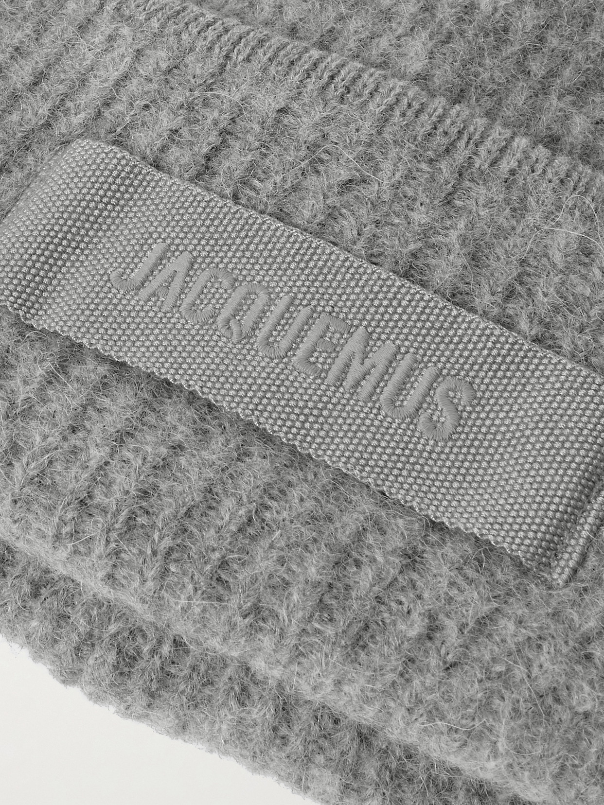 Jacquemus Le Bonnet Grosgrain-trimmed Ribbed-knit Beanie