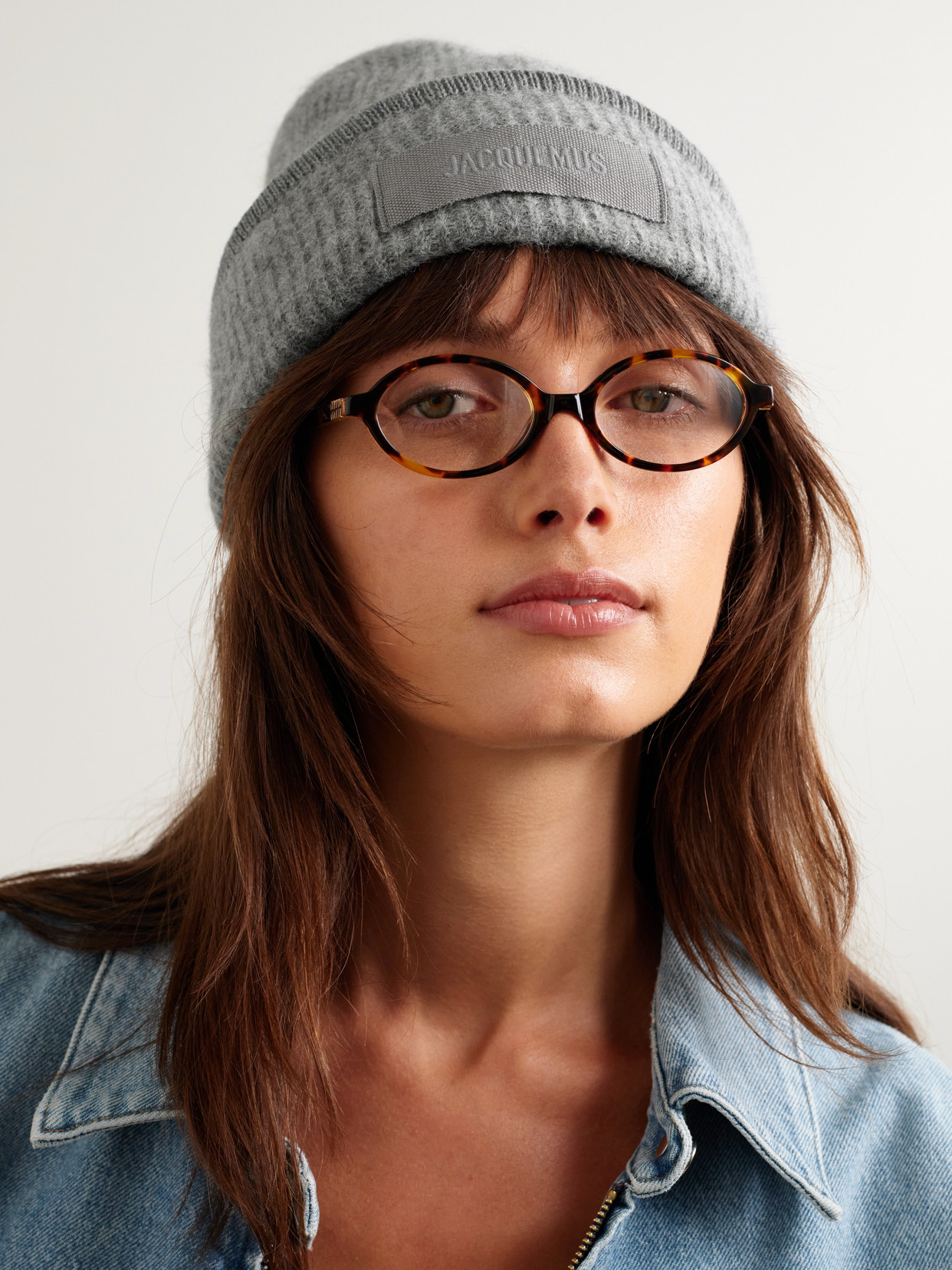 Jacquemus Le Bonnet Grosgrain-trimmed Ribbed-knit Beanie