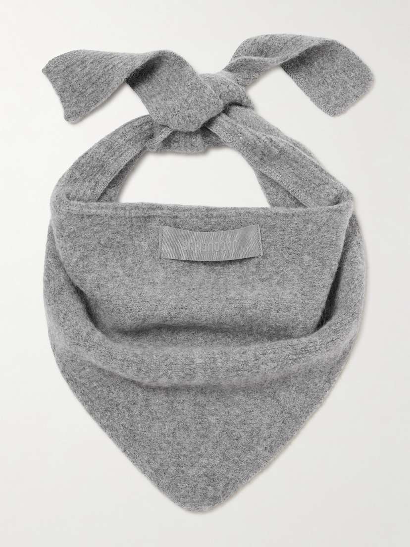 Jacquemus Appliquéd Brushed Knitted Scarf