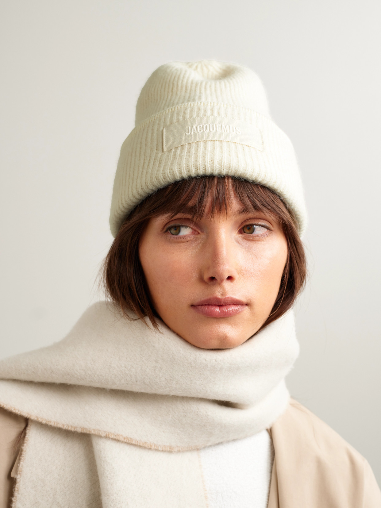 Jacquemus Le Bonnet Grosgrain-trimmed Ribbed-knit Beanie