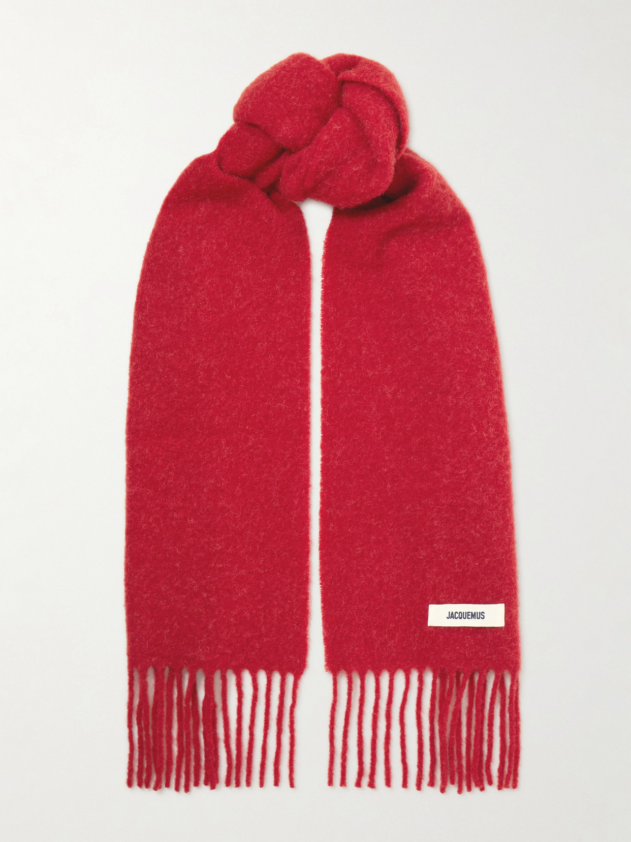 Jacquemus Wool Blend Scarf Scarves And Foulards Red In Red