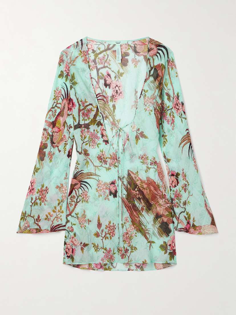 Skims + Roberto Cavalli Long Sleeve Mini Dress - Fagianella