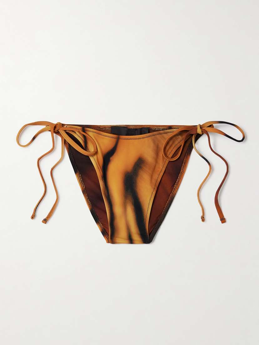 Skims + Roberto Cavalli Signature Swim Dipped Tie Bottom - Tiger Face