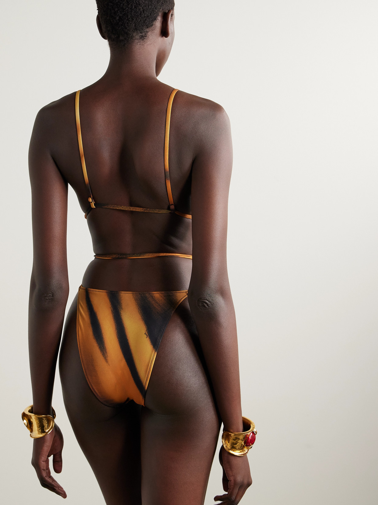 Skims + Roberto Cavalli Signature Swim Tie Waist One Piece In Multi