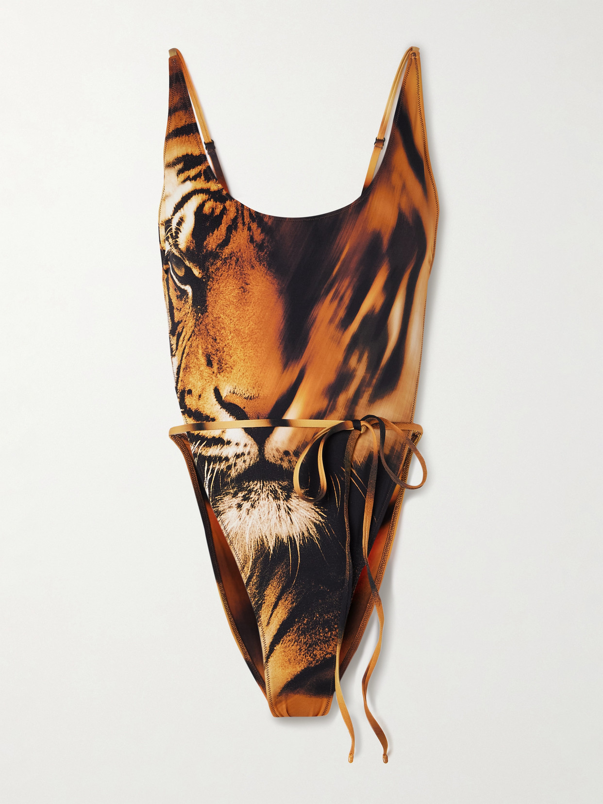 Skims + Roberto Cavalli Signature Swim Tie Waist One Piece In Multi