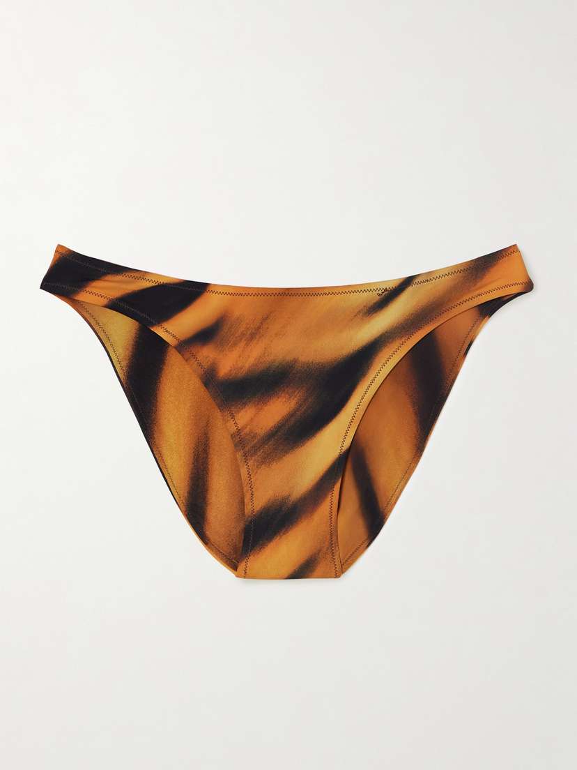 Skims + Roberto Cavalli Signature Swim Mid-coverage Briefs - Tiger Face