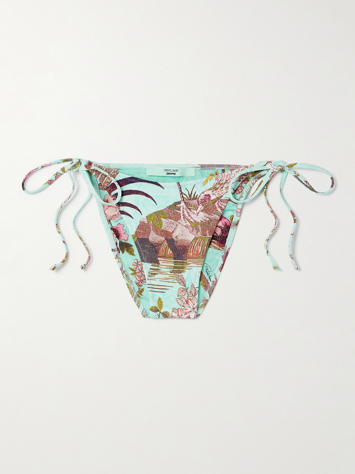 Skims + Roberto Cavalli Signature Swim Dipped Tie Bottom In Multi