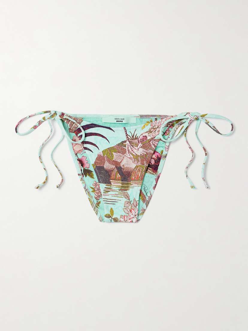 Skims + Roberto Cavalli Signature Swim Dipped Tie Bottom - Fagianella