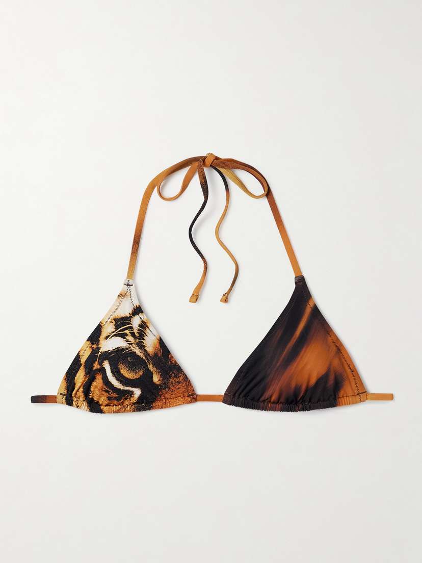 Skims + Roberto Cavalli ignature wim Triangle Top - Tiger Face